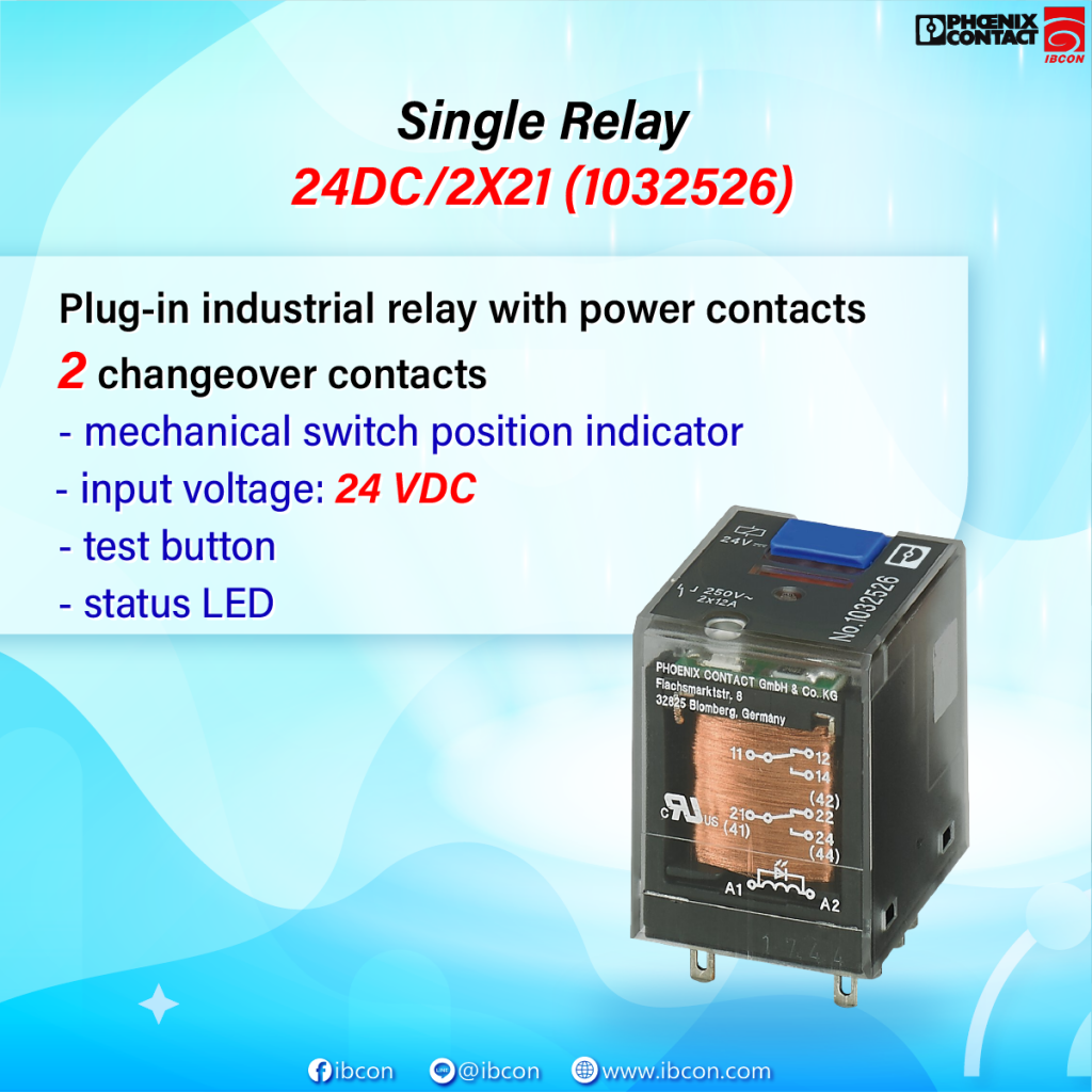 Phoenix Contact Single relay 24DC/2X21 (1032526)